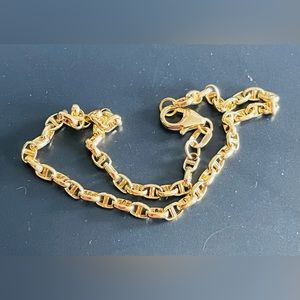 SAUDI GOLD - Solid 18k 18kt yellow gold Rolo chain bracelet